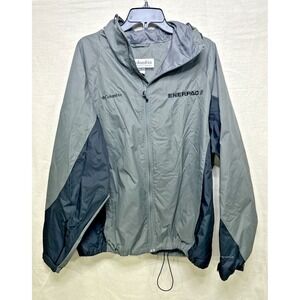 Columbia Men's Waterproof Windbreaker Jacket – Size XL – Enerpac Logo – Gray/Bla